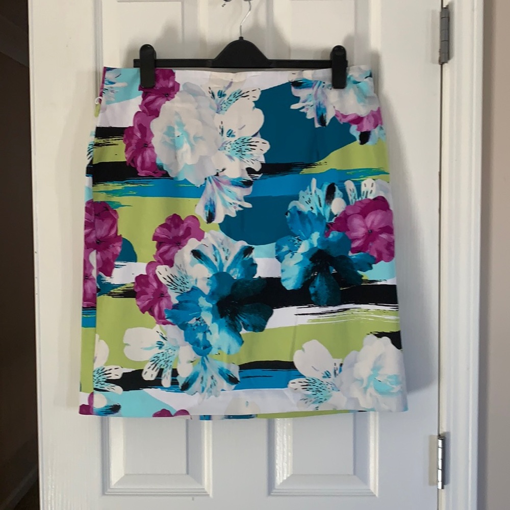 Worthington Fun Floral Midi Skirt